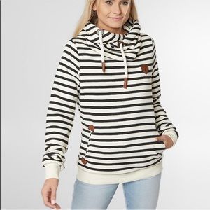Wanakome Artemis Black Striped Hoodie